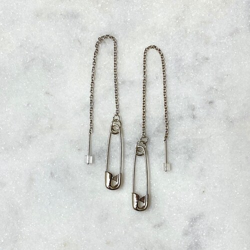 BLM Safety Pin Earrings Black Lives Matter Etsy