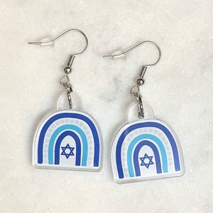 Israel Rainbow Earrings - Star of David
