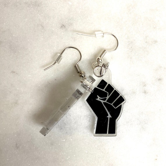 BLM Black Lives Matter Fist Earrings Etsy Singapore