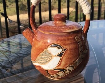 Chickadee Teapot