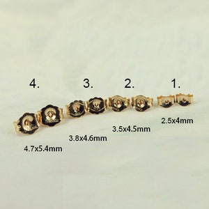 YOIHUR Locking Earring Backs for Studs,18K Gold Bullet Earring Backs  Replacement