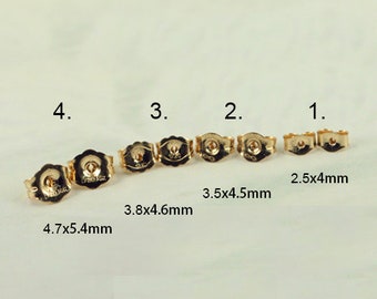 Gold gefüllt 14K in den USA hergestellt Ohrringmutter für sicheren Verschluss (10 pro Packung)