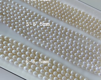 4.5-5mm/5-5.5mm/6-6.5mm/Freshwater Rice-shape Pearls (10 pearls per pack/full strand)