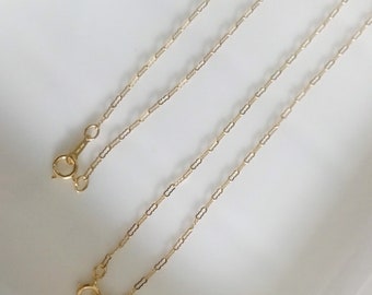 Gold Filled 14K US Made Necklace Finished 1.4mm Krinkle chain with spring clasp connectors 16”/18” (1 each)