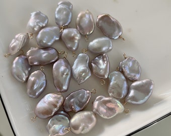 Perlas sueltas barrocas de agua dulce de 9-11 mm con hallazgos hechos en US 1/20 Gold Filled Gotas / Colgantes