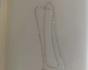925 Sterling Silver Adjustable Necklace Finished 1mm Cable chain with spring clasp connectors 16”/18” (1 each)