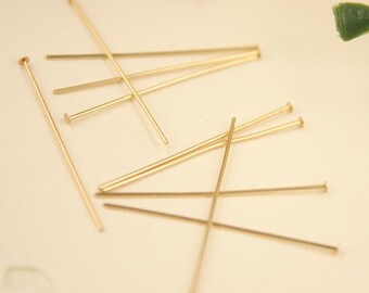 Gold Filled 14K US Made T pins 0.41x38.1mm/0.51x25.4mm/0.51x38.1mm/0.64x38.1mm (5per pack)