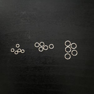 925 Sterling Silver Open Jump Rings 22guage/0.7mm 3mm/4mm/5mm(10 per pack, min. order required)
