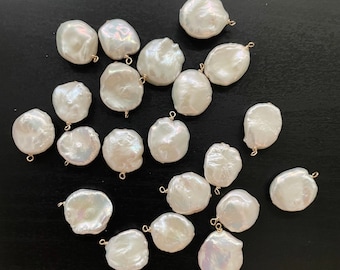 Large Freshwater Baroque nugget pearls with 1/20 Gold Filled/Sterling Silver findings Drops/Dangles