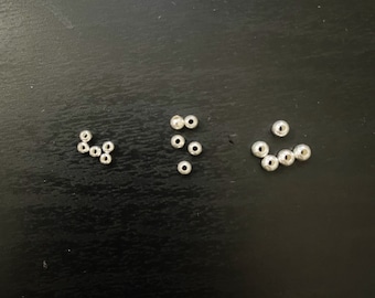 925 Sterling Silver round crimp/spacer/position beads 2/2.5/3mm (10per pack, min. order required.)