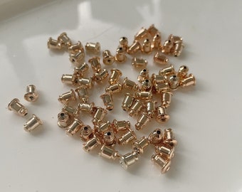 High quality Gold plated bullet Earring Backing Nut for secure locking (10 per pack)
