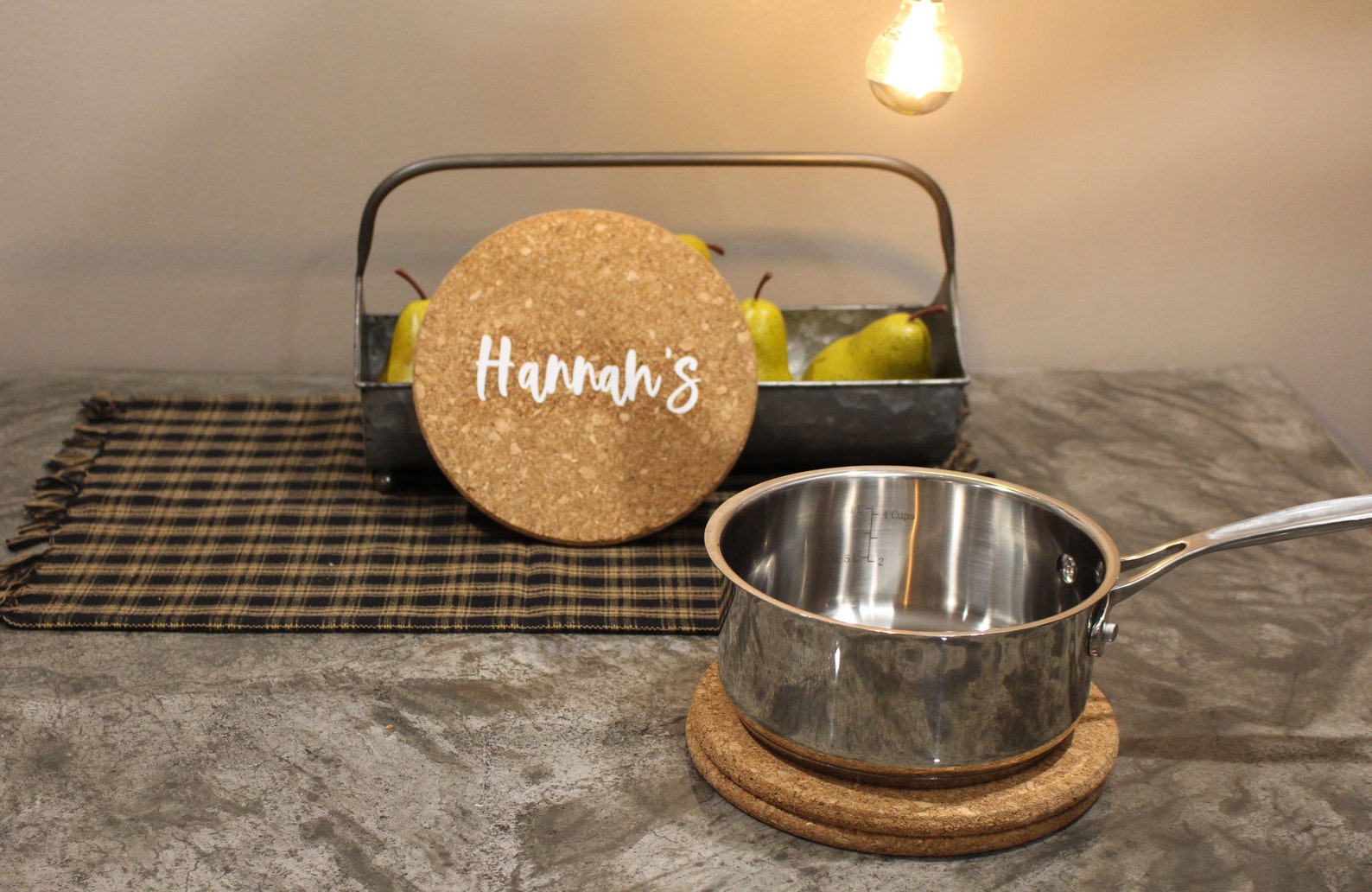 Personalized Country Kitchen Coasters Personalized Trivet Etsy