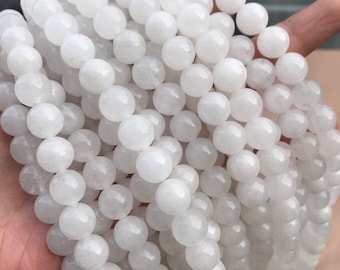 Lote De Cuentas Sueltas De Jade Facetadas Redondas — Varios Tamaños (4mm A 18mm), 15 Pulgadas De Hilo