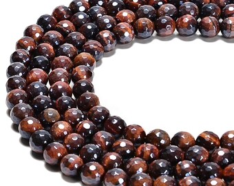 Natural Red Tiger Eye Beads 4mm to 12mm Round Gemstone Beads For Jewelry Making