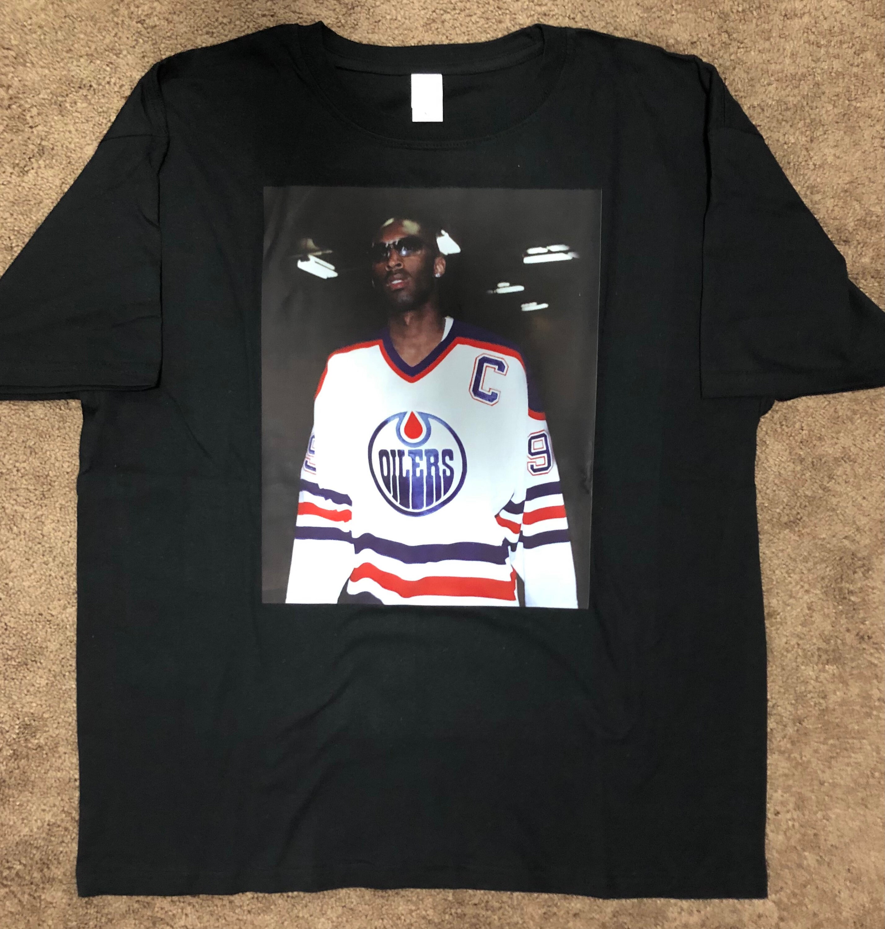 Kobe Bryant Black Edmonton Oilers Jersey Shirt S to 3XL Etsy