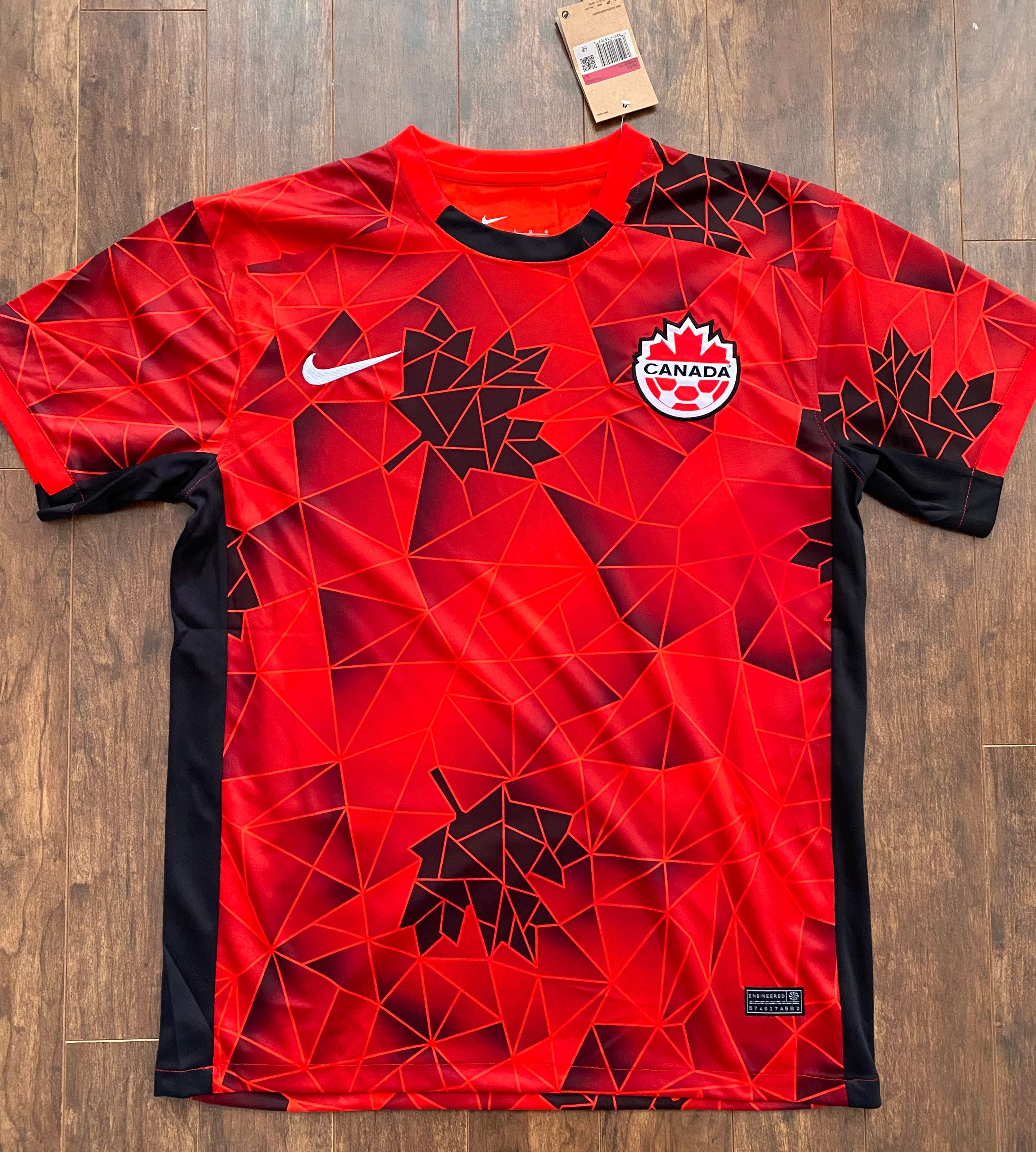 CANADA SOCCER BLACK World Cup 2022 OFFICIAL NIKE JERSEY - Davies #19 - LARGE