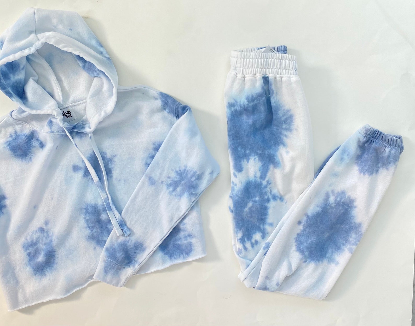 navy tie dye sweatsuit