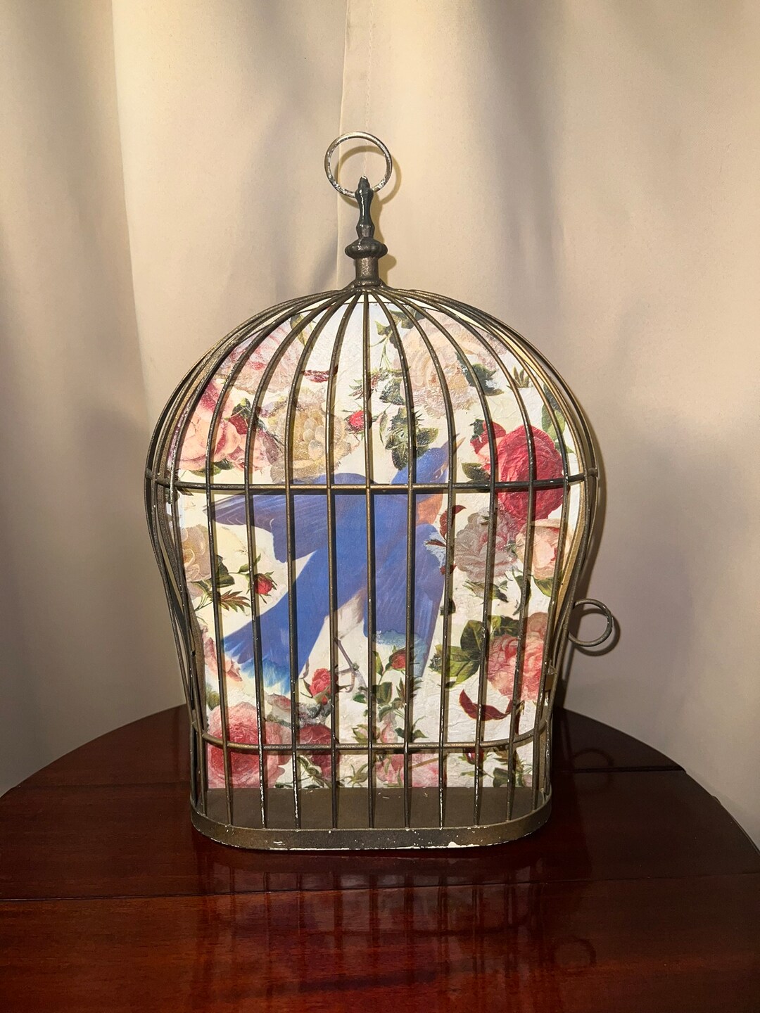 Vintage Half Bird Cage Wall Decor Hanging Half Bird Cage Etsy