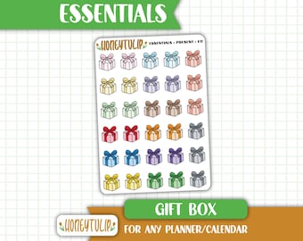 Birthday Gift Planner Stickers, Tracker Stickers, Calendar Stickers