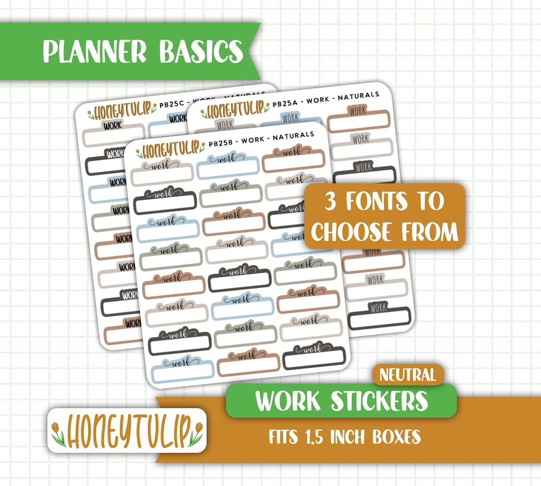 Neutral Work Planner Stickers, Schedule Tracker Stickers - Etsy
