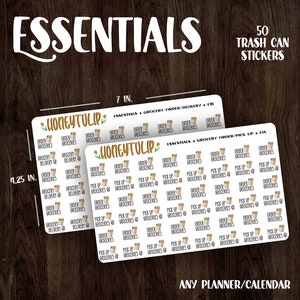 Grocery Order Delivery Pick Up Planner Stickers, Tracker Stickers, Calendar Stickers