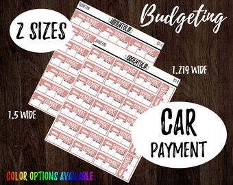 Car Payment Planner Stickers