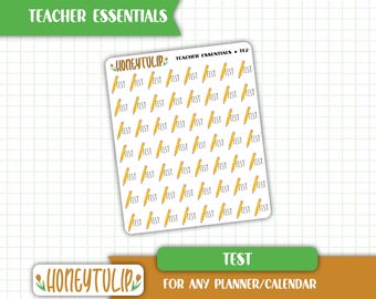 Test Stickers, Teacher Planner Stickers, Tracker Stickers, Calendar Stickers