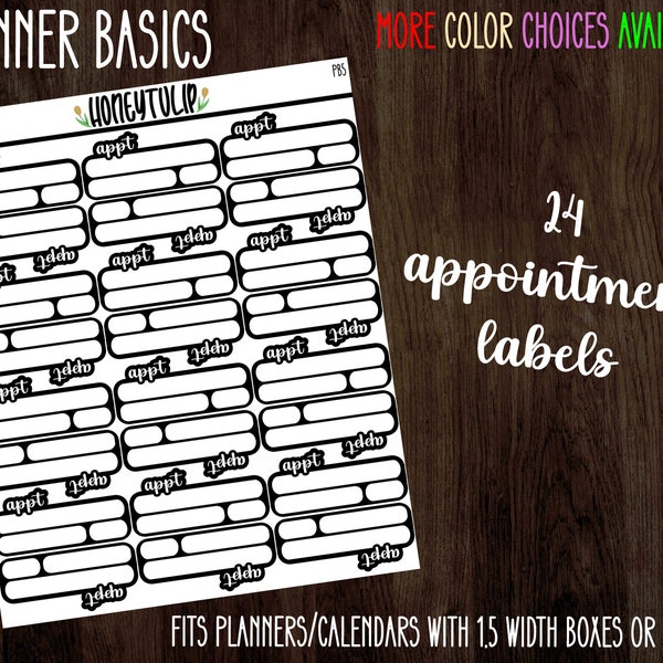 Appointment Labels Planner Stickers