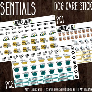 Pet Dog Care Planner Stickers