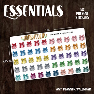 Birthday Gift Planner Stickers, Tracker Stickers, Calendar Stickers