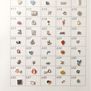 Floating charms for living memory lockets
