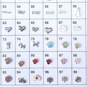 Amuletos flutuantes para medalhões de memória viva * ENVIO GRATUITO *