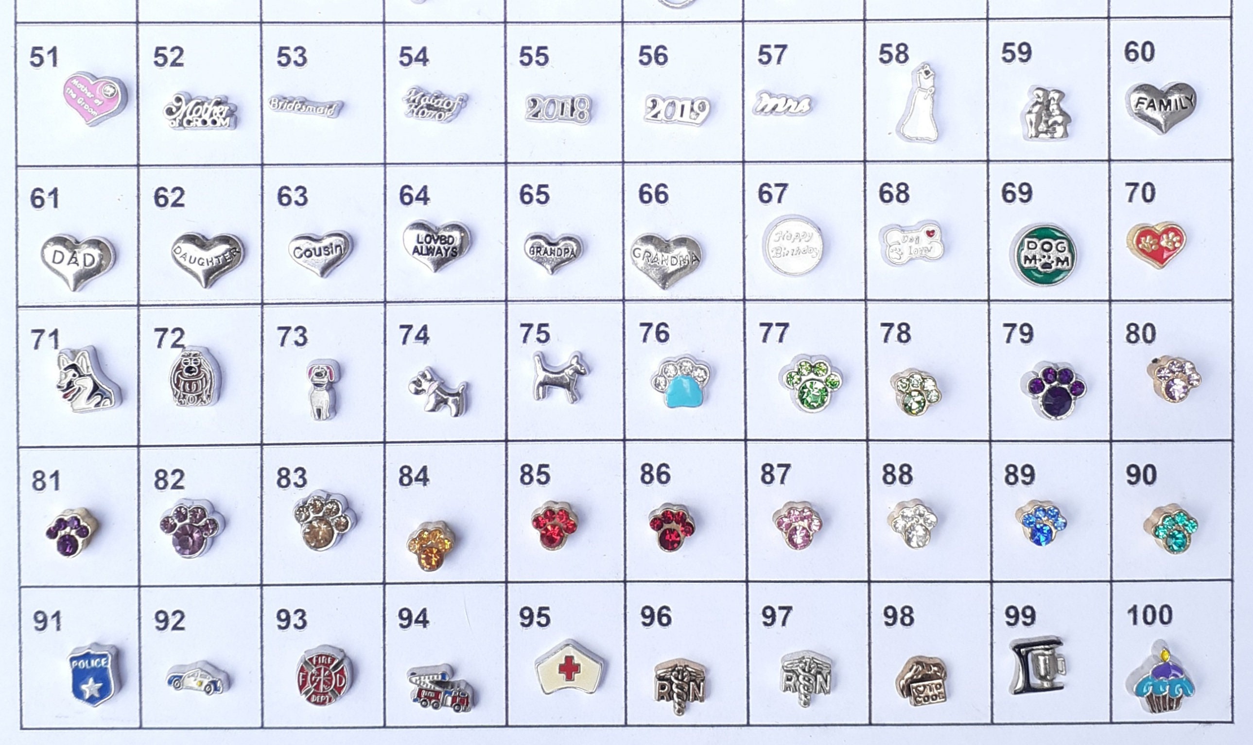 Wholesale Lot of 26 - Beach Floating Charms