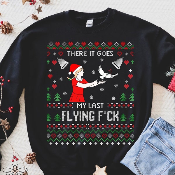 Ugly Christmas Sweater,Rude Christmas Sweatshirt,Ugly Christmas Party Top,Funny Shirt Xmas,Offensive Xmas Gift,Funny Sarcastic Christmas Top