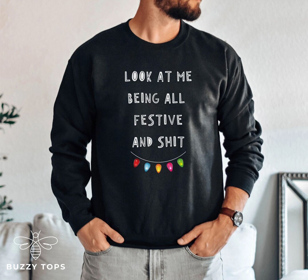 Look at Me Being All Festive - Sudadera con capucha para hombre, sudadera divertida de Navidad, Beige Look at Me Being All Festive - Sudadera con capucha para hombre, sudadera divertida de Navidad, Beige