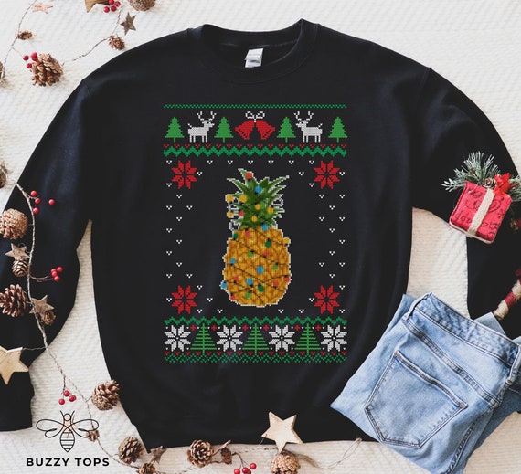 Pineapple christmas sweater discount