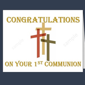 First Communion card/ Instant download / 1st communion printable card/  1st Holy Communion / Congrats/ catholic/ lutheran