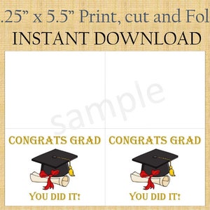 Congrats Graduation Card Printable