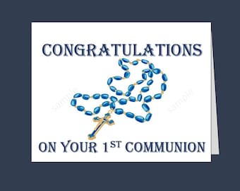 First Communion card/ Instant download / 1st communion printable card/  1st Holy Communion / Congrats/ catholic/ lutheran