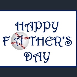 Biglietto per la festa del papà / Download immediato / Biglietto stampabile / Download digitale / Felice festa del papà / Papà del baseball, biglietto per la festa del papà