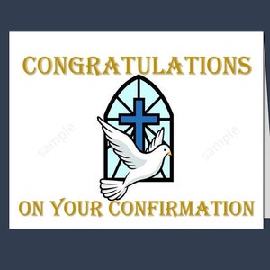 Carte de confirmation/ Téléchargement instantané / Félicitations / pdf/ cadeau de confirmation/ graduation / catholique/ luthérien