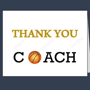 Basketball-Dankeskarte / druckbare Dankeskarten / Sofortiger Download / Basketball-Trainer / Basketball-Dankeschön-Trainer / Trainer Geschenk