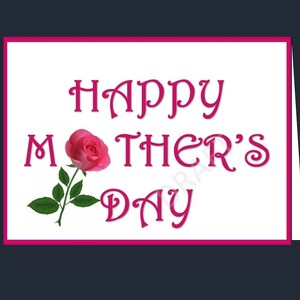 Printable Mother&#39;s day card Pink / Instant download / Happy Mother&#39;s day