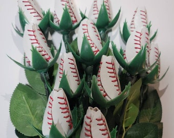 Baseball Roses Select Qty Baseball Gift Back to School