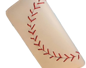 Leather Baseball Wallet