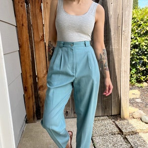 Vintage 1990s Counterparts Blue High Waisted Trousers, 27/28” Waist