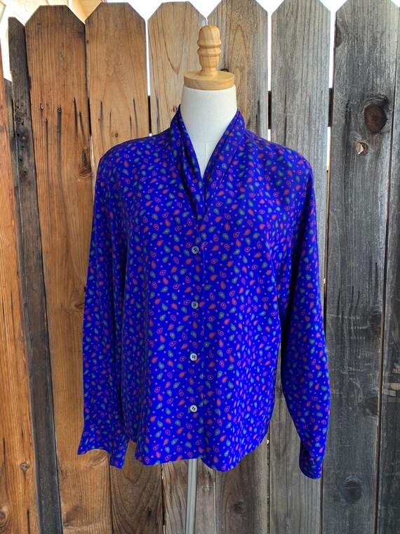Vintage Liz Claiborne Silk Paisley Blouse