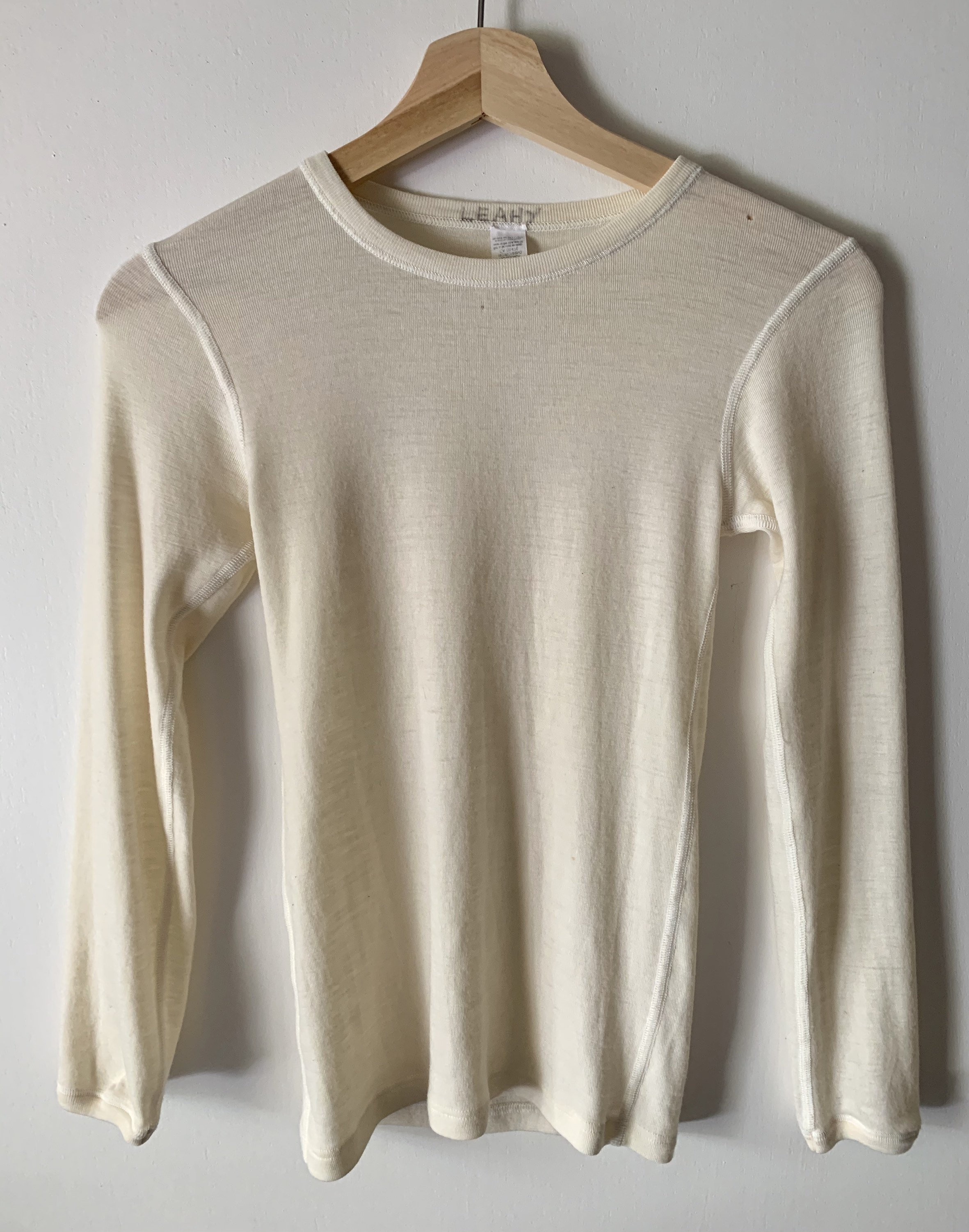 Vintage long sleeved cream tee Etsy