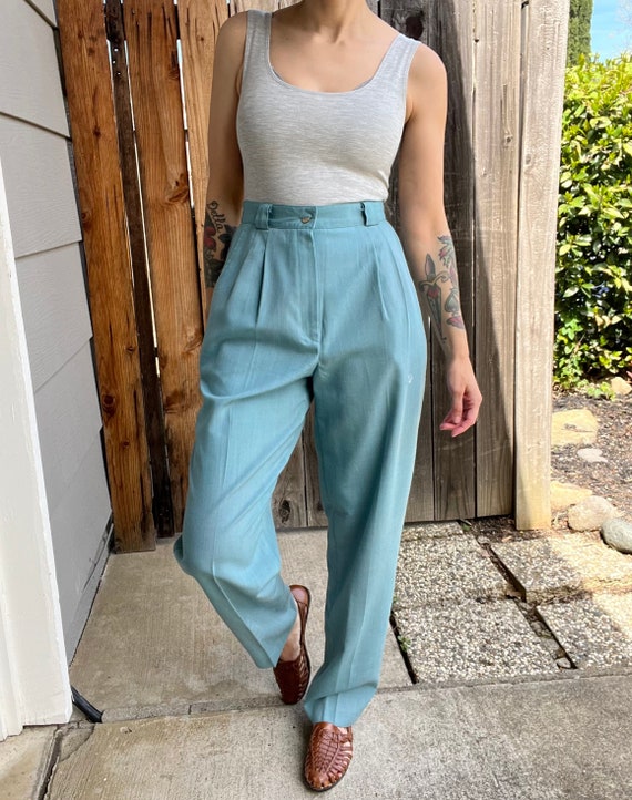 Vintage 1990s Counterparts Blue High Waisted Trous