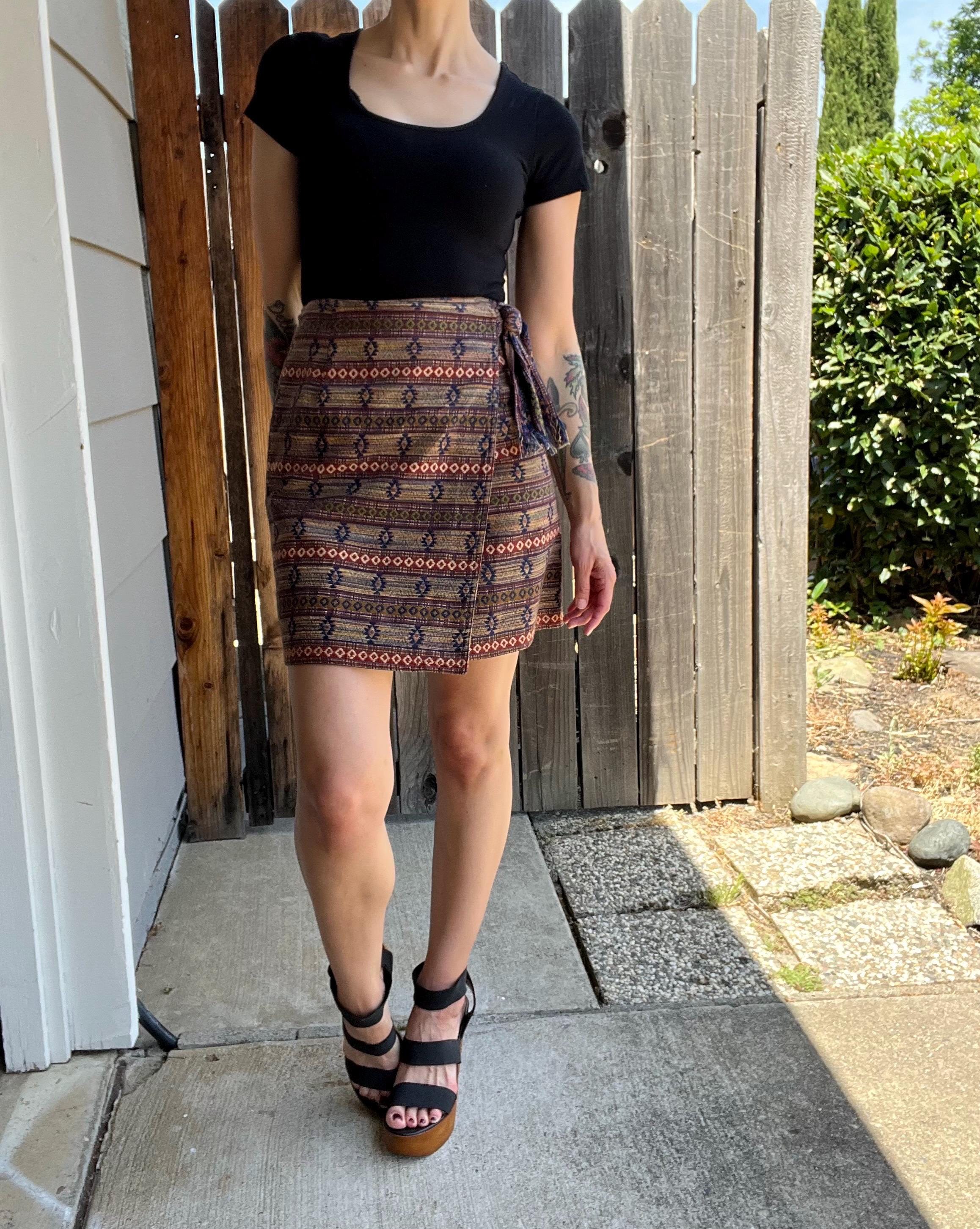 Aztec Wrap Skirt